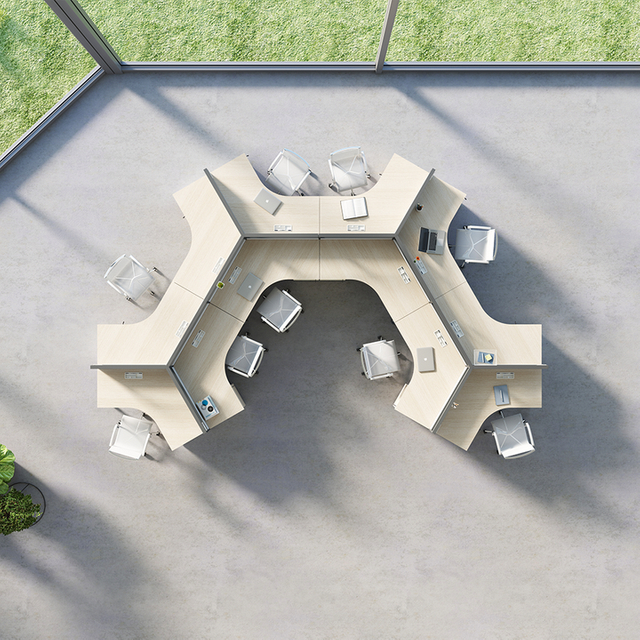 Instalação não destrutiva 3 6 9 Pessoas Móveis modulares modernos Móveis de escritório