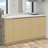 Armários de cozinha embutidos personalizados com economia de espaço compactos com bancadas e armazenamento vertical para apartamentos de estúdio