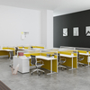 Modern Minimalist Office Reception Desk para funcionários estilos de trabalho simples, estação de trabalho robusta com armazenamento