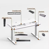 Motivo suave Solução de escritório em casa Descendo a mesa elétrica ergonômica ajustável em altura para sentar trabalho em casa trabalho