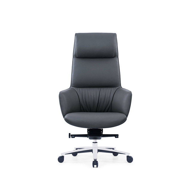 Suporte lombar ajustável e cadeira de couro personalizada de design ergonômico no escritório para estações de trabalho executivas