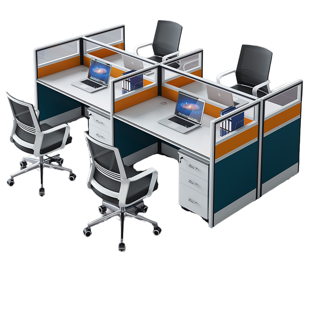 Direto de Factory Wooden Painel Furniture Computer Desk One Senter Staff, mesa de escritório