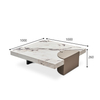 Sala de escritório Faux Marble Top Seldle Couro Standing Storage Função de aço inoxidável