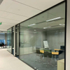 Design moderno Panorâmico Recepção Sala de Aço Aço Alumínio da Estrutura Duas Videira Parede de Partição de Vidro Duas Vidro Sistema