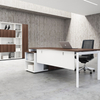 Mesa principal de madeira de CEO moderno de alta qualidade CEO Média de madeira com sub-cabinete para gerente