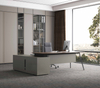 Móbios em forma de L Design de mesa -chefe Modern CEO Gerente de mesa executiva de madeira de madeira para escritório para o office Hotel School