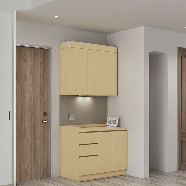Armários de cozinha modulares sob medida de luxo com acabamento impermeável para apartamentos pequenos e moradores urbanos