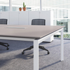 Materiais padrão de fábrica de madeira com quadro de aço da mesa da mesa de conferência Mesa