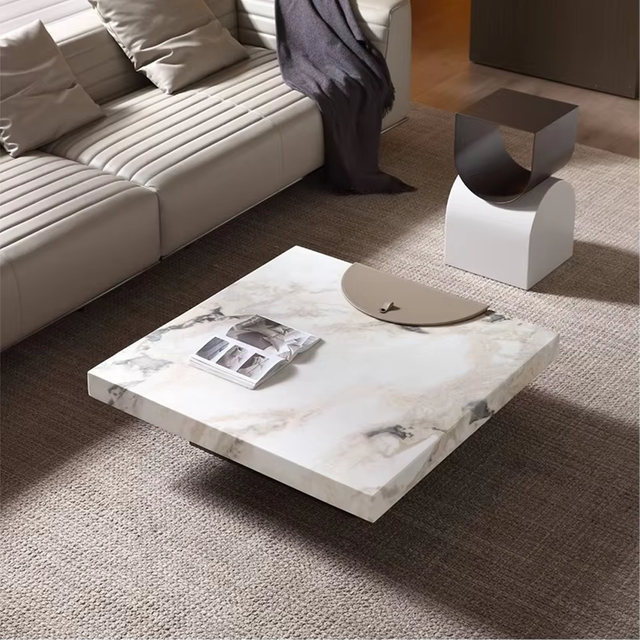 Sala de escritório Faux Marble Top Seldle Couro Standing Storage Função de aço inoxidável