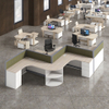Modular Wooden Office WorkStation Modern Executive Desk para 3 a 9 pessoas equipe