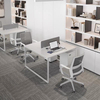 Pedido de partículas elegante e profissional com aparência de coworking minimalista de escritório de escritório