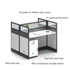 Funcionários Design de mesa de trabalho Design ergonômico para conforto e produtividade