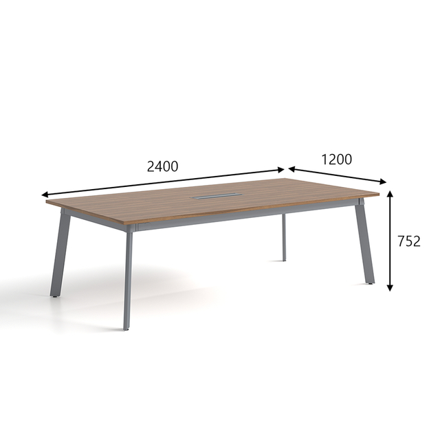 Premium Minimalist Business Customizable Wood Acabar e Mesa de jantar de base de aço para hotéis para hotéis e escritórios