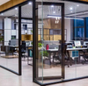 Materiais padrão de fábrica Sistema de parede de partição de vidro à prova de alumínio à prova de som para escritório design simples design