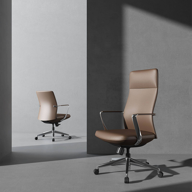 Trabalho Executivo Ergonômico de Altura Ajustável Cadeiras de Couro de Móveis de Móveis com Roda