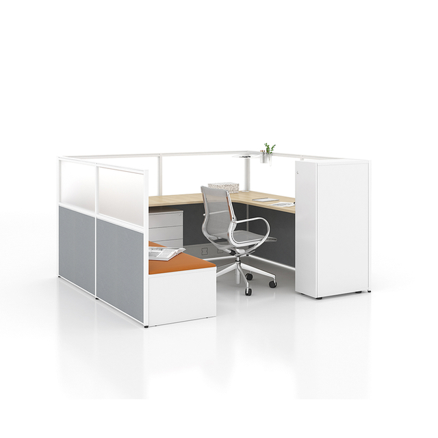 Escritório Executivo Minimalista Desk de funcionários individuais para equipe de trabalho estação de trabalho em estilo de negócios