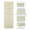 Custom Color 4 gaveta Gabinete de arquivamento branco armazenamento de escritório seguro para negócios da biblioteca escolar