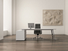 Móbios em forma de L Design de mesa -chefe Modern CEO Gerente de mesa executiva de madeira de madeira para escritório para o office Hotel School