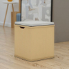 Design quadrado compacto Sala de estar leve e durável de armazenamento minimalista de madeira móveis para casa pequenas fezes de madeira