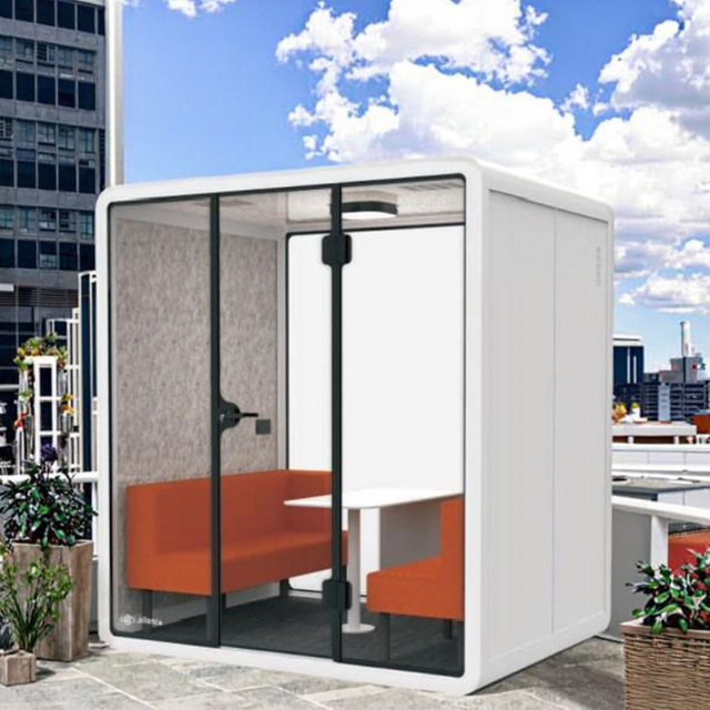 POD de privacidade instantânea para o Open Space Office apresenta poder de ventilação e luz LED para sessões de trabalho sem costura