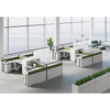 Modern Minimalist Office Reception Desk para funcionários estilos de trabalho simples, estação de trabalho robusta com armazenamento