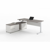 Estação de trabalho contemporânea Design simples trabalhador da mesa de trabalho ajustável para funcionários com gavetas de armazenamento travável