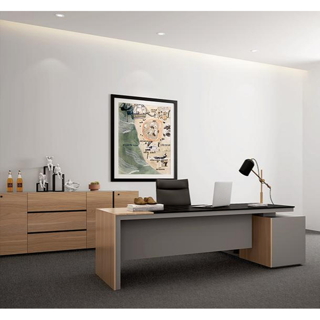 Móveis de escritório modulares L Shape Design Forte Mobilier Home Luxury Executive Desk