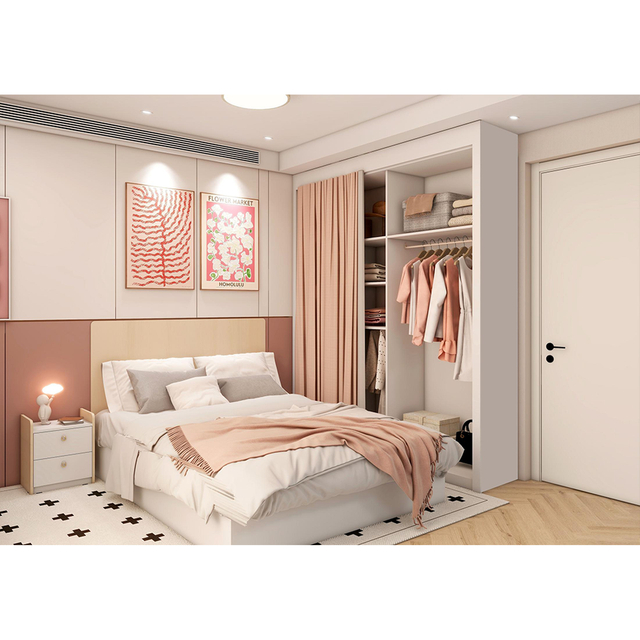 Urban Small-Space Living Salvador Cama de madeira moderna para apartamentos de estúdio elegantes