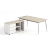 NOVO Design Tabela de escritórios de madeira ecológica para a mesa do gerente de luxo versátil com armário de armazenamento para venda