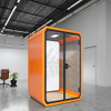 Cabine de isolamento acústico para prática de instrumentos musicais e treinamento vocal com janela de vidro à prova de som do som da cabine telefônica