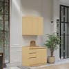 Armários de cozinha modulares sob medida de luxo com acabamento impermeável para apartamentos pequenos e moradores urbanos