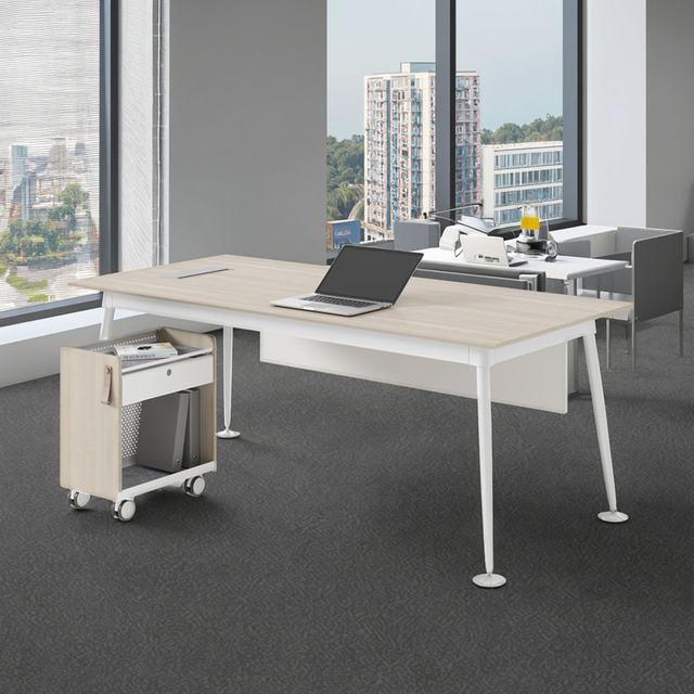 NOVO Design Tabela de escritórios de madeira ecológica para a mesa do gerente de luxo versátil com armário de armazenamento para venda