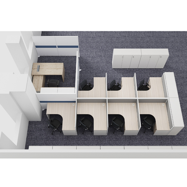 Desk de escritório avançado de negócios simples para o design minimalista do pessoal com prateleira de armazenamento e saída de energia