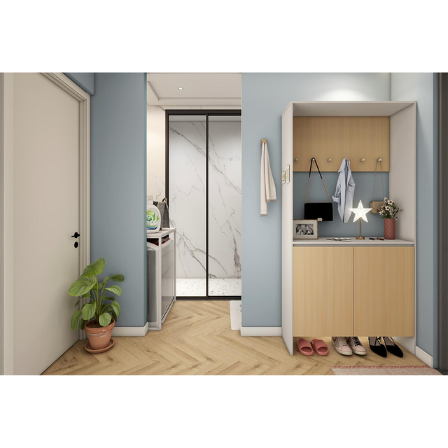 Gabinete de sapatos modular personalizável com sistema de armazenamento de portas para qualquer espaço