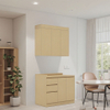 Armários de cozinha modulares sob medida de luxo com acabamento impermeável para apartamentos pequenos e moradores urbanos