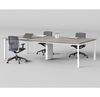 Materiais padrão de fábrica de madeira com quadro de aço da mesa da mesa de conferência Mesa
