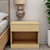 Minimalista Modern Wood Bedroom Mesa de cabeceira de cabeceira com armazenamento oculto para locatários modernos