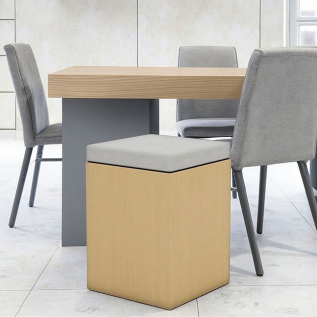 Compacto e elegante assento pequeno banquinho de madeira para refeições de apartamentos, fezes de madeira multifuncional - mesa lateral de jantar ou banquinho