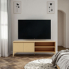 Unidade de parede de TV minimalista para quartos modernos para acabamento de madeira personalizado solução de armazenamento de sala de estar