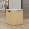 Design quadrado compacto Sala de estar leve e durável de armazenamento minimalista de madeira móveis para casa pequenas fezes de madeira