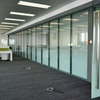 Painel de partição de vidro modular para escritórios Solução de parede isolada de alta transparência