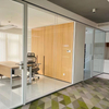 Double Glass Office Partição Isolamento térmico à prova de fogo Sons parede de vidro temperado e temperado à prova de poeira com portas