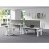 Estação de trabalho contemporânea Design simples trabalhador da mesa de trabalho ajustável para funcionários com gavetas de armazenamento travável