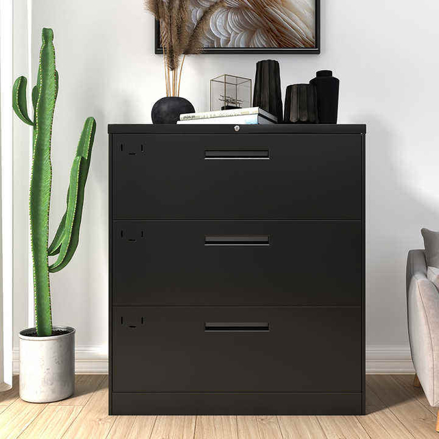 Gabinete de arquivo de metal moderno e elegante Armário de arquivo minimalista de escritório em casa para sala de estudo Hotel Hotel Workspace