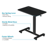 Lapto de levantamento de laptop exagerado na cama pneumática pequena mesa lateral para pequeno espaço para cima e para baixo mesa