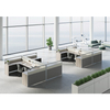 Desk de escritório avançado de negócios simples para o design minimalista do pessoal com prateleira de armazenamento e saída de energia