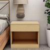 Minimalista Modern Wood Bedroom Mesa de cabeceira de cabeceira com armazenamento oculto para locatários modernos