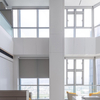 Sistema de parede de partição de metal de estilo industrial com divisor de salas de inserção de vidro e painel de parede de escritório modular
