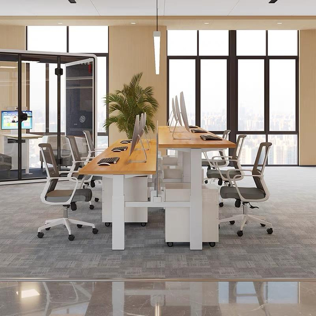 Desk e descendente de mesa elétrica de 3 partes de 4 motores de mesa ajustável, mesa de altura dupla, mesa de ajuste de altura