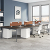 Direto do fabricante Móveis de escritório Cubículo 2 4 6 8 Mesa de estação de trabalho modular de funcionários